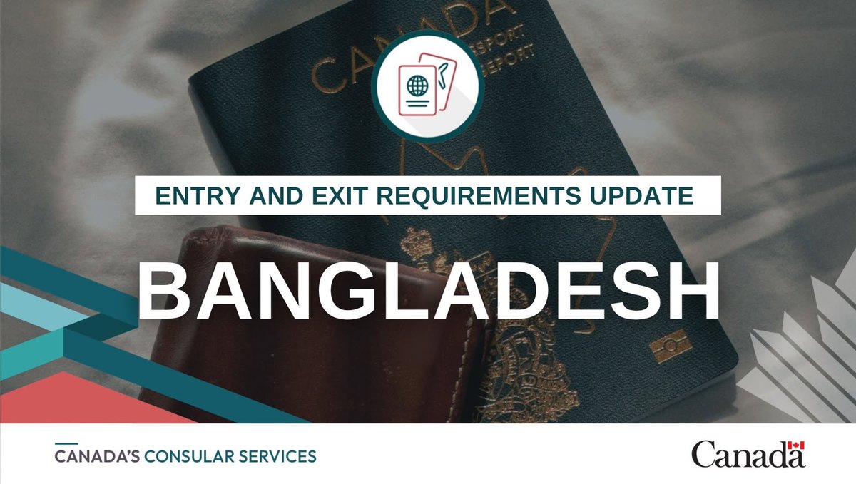 Travelabc_net's tweet photo. #Canadianpassport holders may be required to complete an electronic arrival card to enter #Bangladesh and an electronic departure card to leave. Check with your airline or travel agent before travelling. https://t.co/vILFFjBKyD https://t.co/zG0rovgbNX
