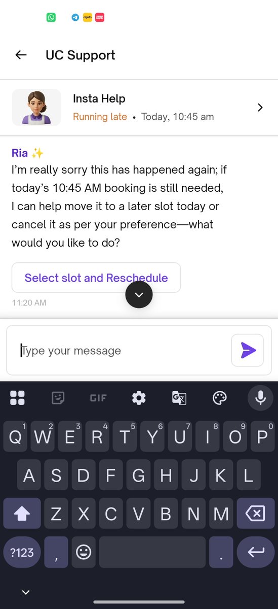 ACyhere's tweet photo. @urbancompany_UC @abhirajbhal What levels of punctuality no one picks up calls!! https://t.co/GFsiWT8CYb