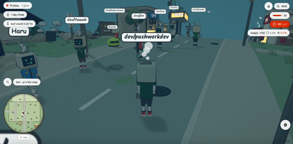 pushworkstd's tweet photo. 19 devs online right now. The town is alive. 🟢

Jump into Pushwork, meet other builders, tackle mini-games, and stack XP. Complete quests, collect loot, and trade it for RWAs. 🎮

Your next crew is already in town. Your workspace is waiting.

30 minutes free. No wallet needed to start. 🚀

Might add @MEADGod char here 😆

https://t.co/rBeDTQj6QS