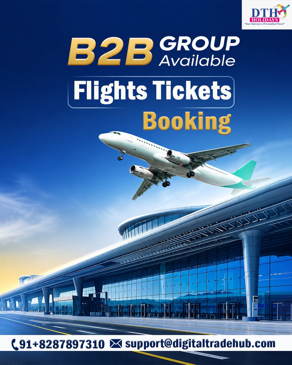 JennieCoraas's tweet photo. Unlock better airfares for your travel business with DTH Holidays: domestic and international flights, group bookings, instant ticketing, corporate travel, and dedicated B2B support. https://t.co/XzthyKyQZc