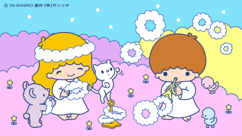 kikilala_sanrio's tweet photo. キキが作ってくれた雲のわっかで、いっしょに輪投げをしましょ☆ https://t.co/063oIvzpbR