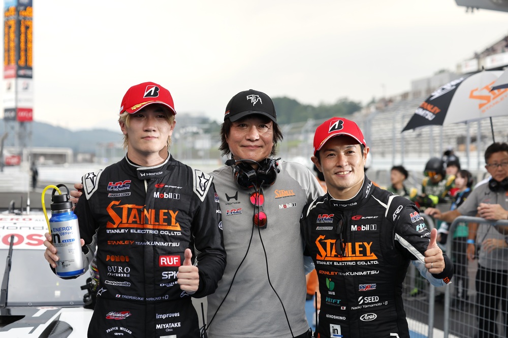 Bridgestone_JPN's tweet photo. 【7・8月のブリヂストンモータースポーツ結果🏁】​
■ SUPER GT 第4戦 富士​
・GT500 山本尚貴/牧野任祐（STANLEY HRC PRELUDE-GT/BS）がリスタートでトップに立ち優勝​
優勝 100号車 山本/牧野 （STANLEY HRC PRELUDE-GT） https://t.co/GMKmEeeVF5