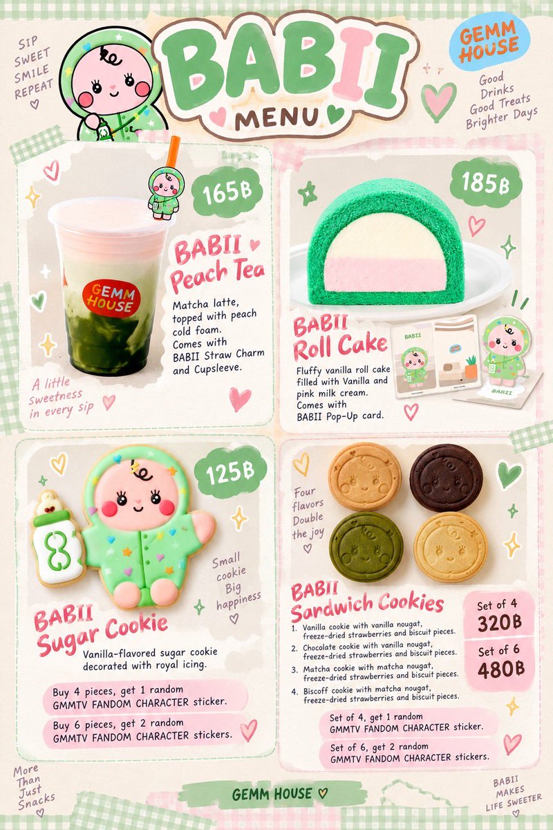 lovetaytawangmm's tweet photo. HOW are we supposed to choose?! 😭🩵💚 POLCASAN AND BABII menus are both too cute!!
#GEMMHOUSE #GMMTV #POLCASAN #BABII https://t.co/jJrH5SIMdw