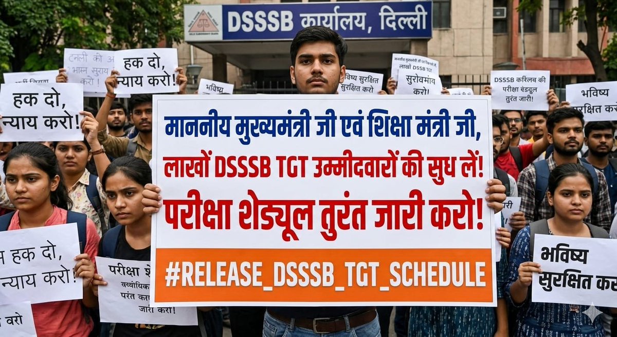 SOURAV_YADAV_07's tweet photo. @vipinyadavup70d @ashishsood_bjp @gupta_rekha @LokNiwasDelhi @LtGovDelhi Advertisement no 06/25 DSSSB TGT ka exams schedule release Karo! सालभर se upper ho gaya form bhare https://t.co/ws544IgD6X