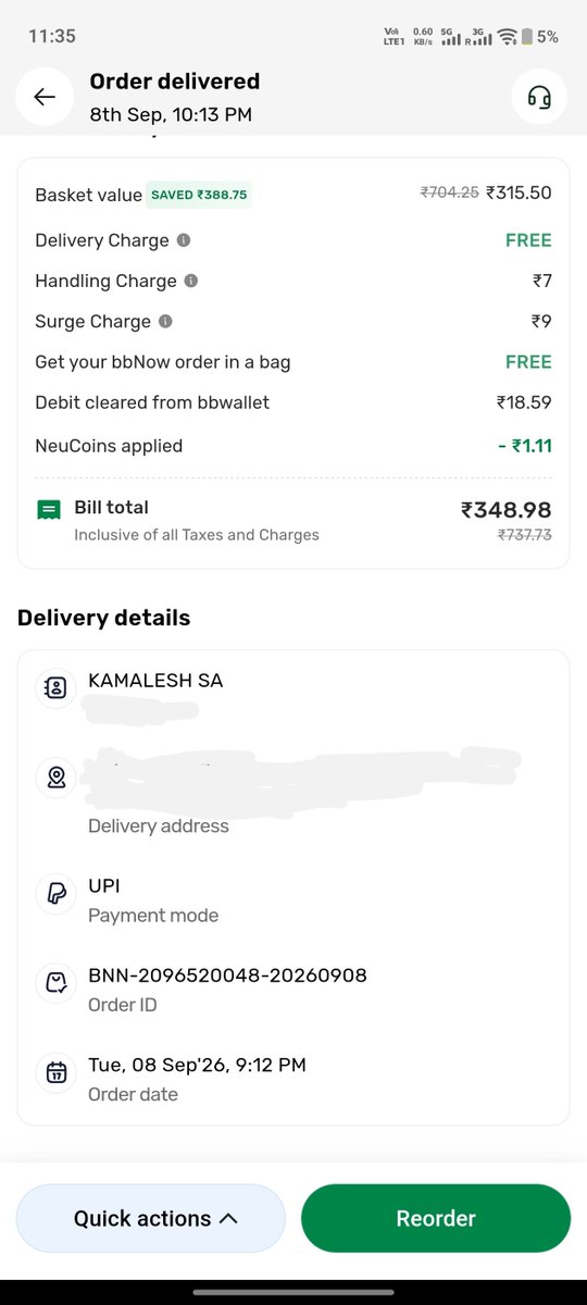 Kamales71036733's tweet photo. @bigbasket_com I consumed half of the Kaju Katli from yesterday’s order and found this morning that it was 4 months expired. This is a serious food-safety issue. I expect proper compensation, not just a ₹162 refund. Order: BNN-2096520048-20260908 https://t.co/xZC23pytFv
