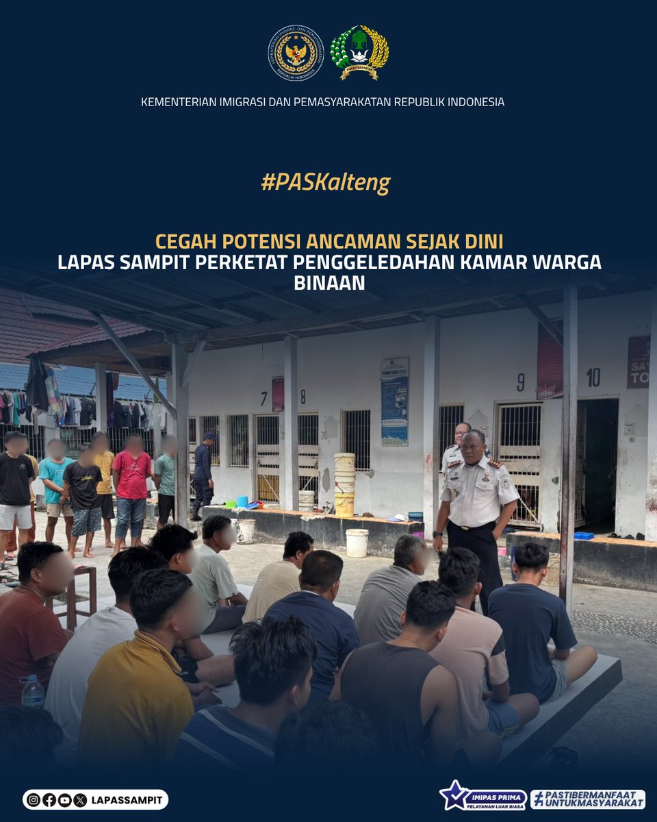 lapas_sampit's tweet photo. Halo pahari #lapassampit

Cegah Potensi Ancaman Sejak Dini, Lapas Sampit Perketat Penggeledahan Kamar Warga Binaan

Kontributor Humas Lapas Sampit
#Programakselerasimenteriimipas
#Kemenimipas
#Ditjenpas
#Pemasyarakatan
#Guardandguide
#DitjenpasKalteng
#Infoimipas https://t.co/VxdcN4XKVB