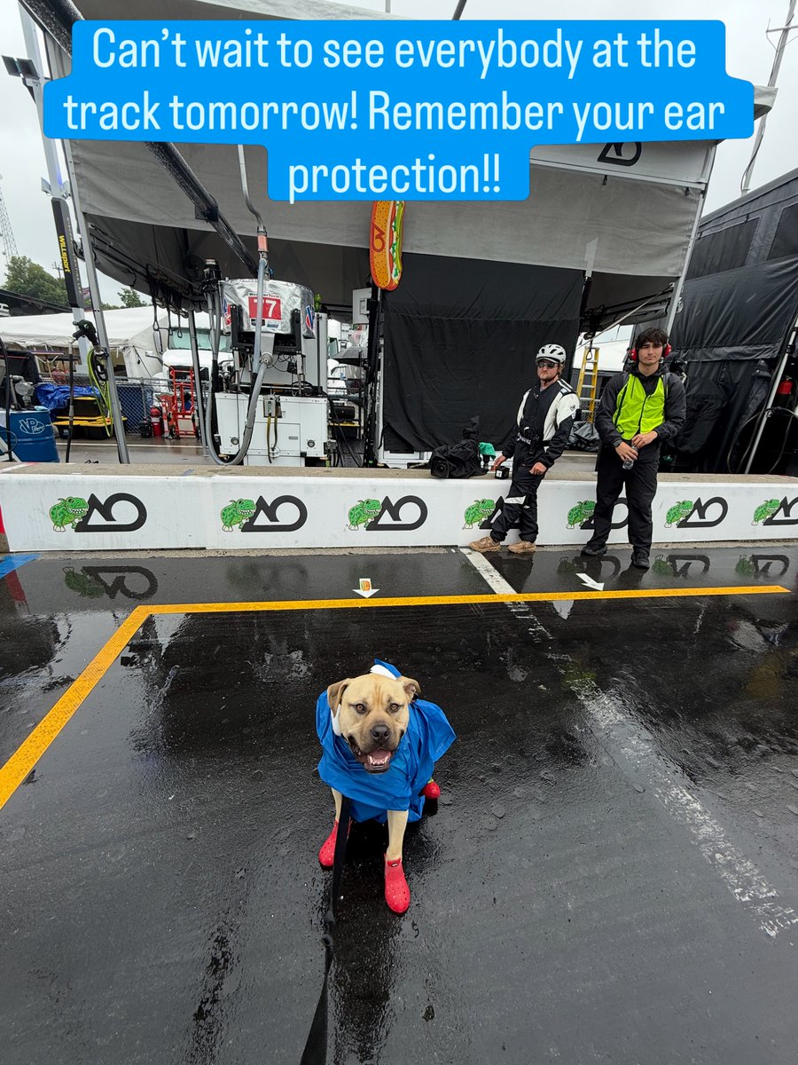 ArlaParlatil's tweet photo. Can’t wait to see everyone at Road America and IMSA tomorrow! Remember ear protection for your dogs. Go AO Racing! https://t.co/9wZddQx9DE