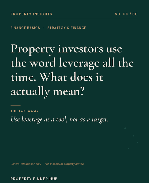 ManishaSanjeevG's tweet photo. Property investors use the word leverage all the time. What does it actually ...

General information only. Your circumstances may be different. Consider your situation and seek appropriate professional advice before making financial or property decisions. https://t.co/70f9H3QRtX