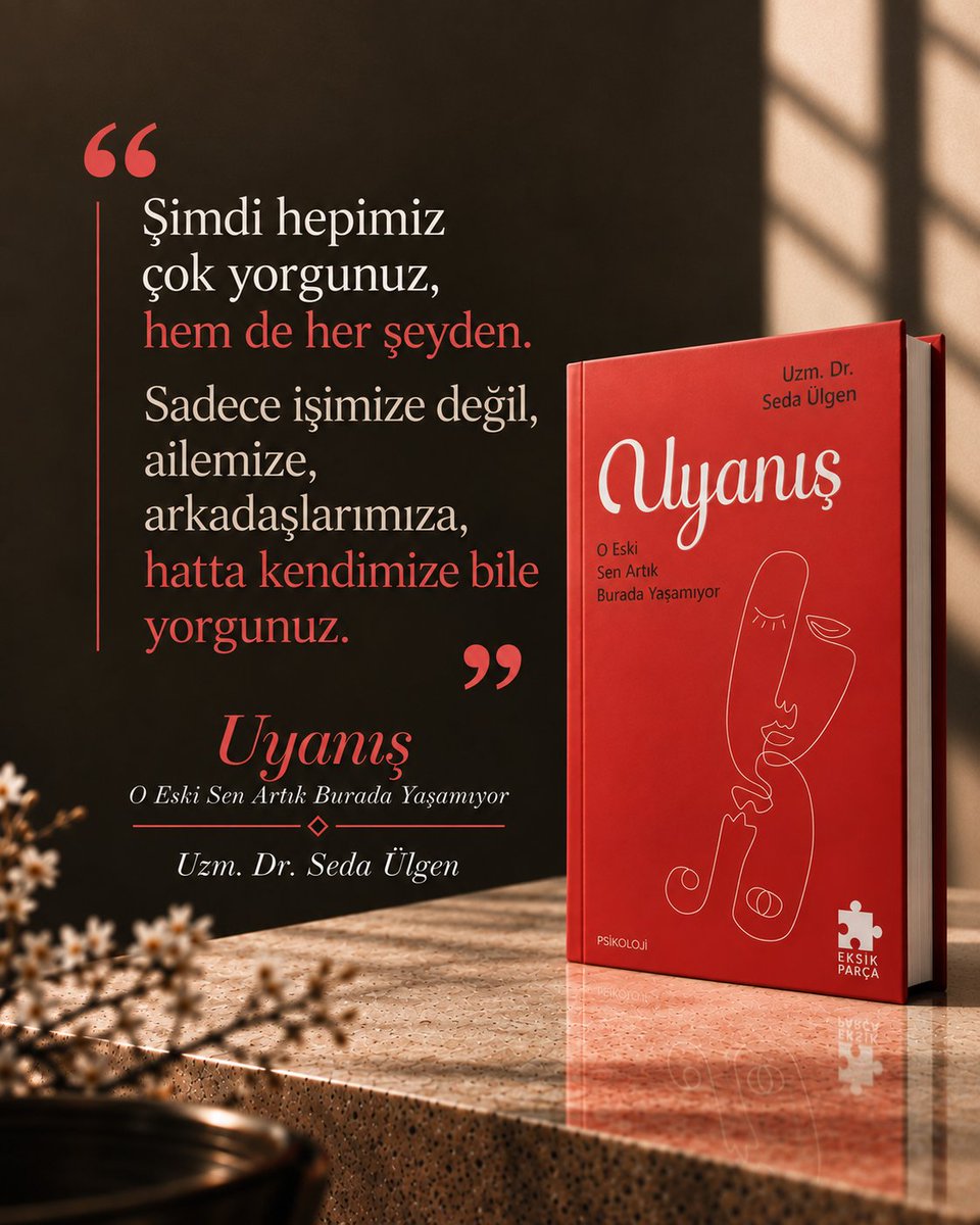 drsulgen's tweet photo. “Şimdi hepimiz çok yorgunuz, hem de her şeyden. Sadece işimize değil, ailemize, arkadaşlarımıza, hatta kendimize bile yorgunuz.”

Peki neden bu kadar yorulduk?

📖 Uyanış – Uzm. Dr. Seda Ülgen https://t.co/vXZhv3BX0h