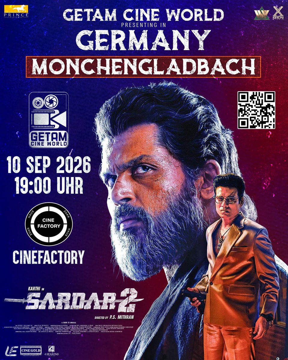 GetamCinemas's tweet photo. #Sardar2 Sambavam Loading 💥 Book your tickets for the ultimate movie watching experience 🔥

Germany Release By @GetamCinemas 🇩🇪

#Germany #Karthi #Sardar2Germany #GetamCineWorld https://t.co/CwC4fpjsBN