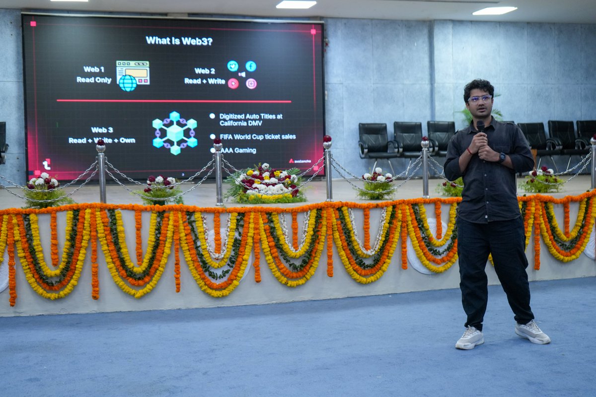 Sudhir0922's tweet photo. On 3rd Sep 2026, I organized a Team1 event at CUTM PKD campus, introducing students to Blockchain, Web3, and Avalanche. Grateful to @Softhenicshru  @abhimitrax  Sir &amp; Team1 for their support. Proud to bring Blockchain closer to students! 🔺

#Avalanche #Blockchain #Web3 #Team1IND https://t.co/aLgc7A8DgS