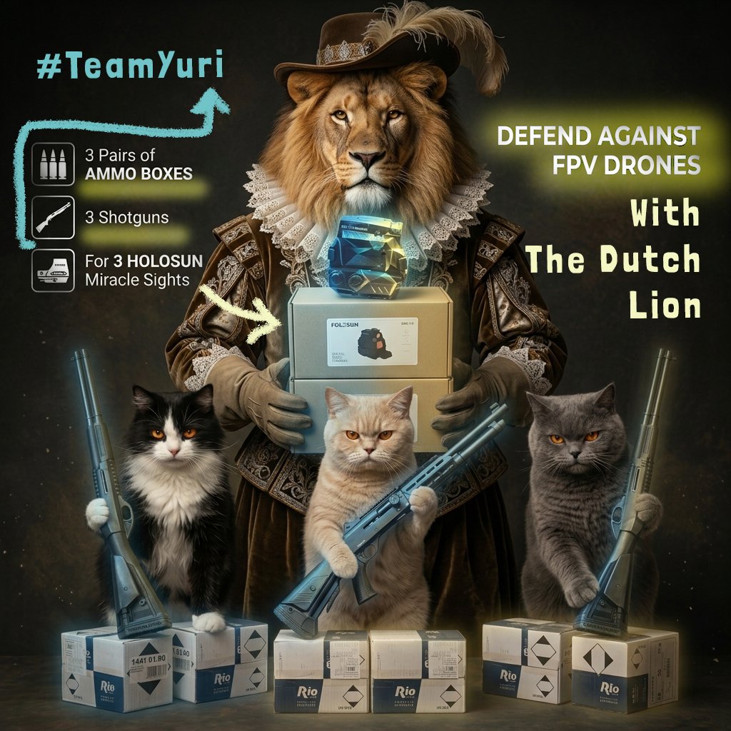 AndersRasmusso2's tweet photo. A massive force-multiplier opportunity!
Raising 140,500 UAH for Typhoon Quake shotguns & 12-gauge ammo triggers an immediate 270,000 UAH donation in Holosun thermal collimators from Dutch Lion. Enter @MapleSyrupF 's $5 #TheEssentials R@ffle! Help us unlock all 3 thermals today! https://t.co/Ev88Au0edy