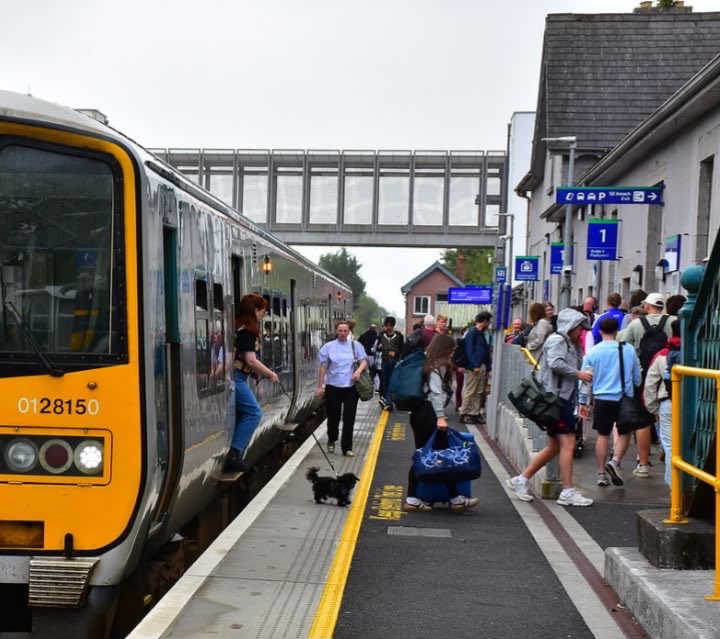 WestOnTrackIRL's tweet photo. Reopening the Sligo to Galway railway is an example of the critical infrastructure badly needed in our region. Spending ~€50 million on inserting a “temporary” greenway on the route is not. Time to reopen the #westernrailcorridor #westofireland #sligo #galway #greenwashing https://t.co/aM0r9lsu2D