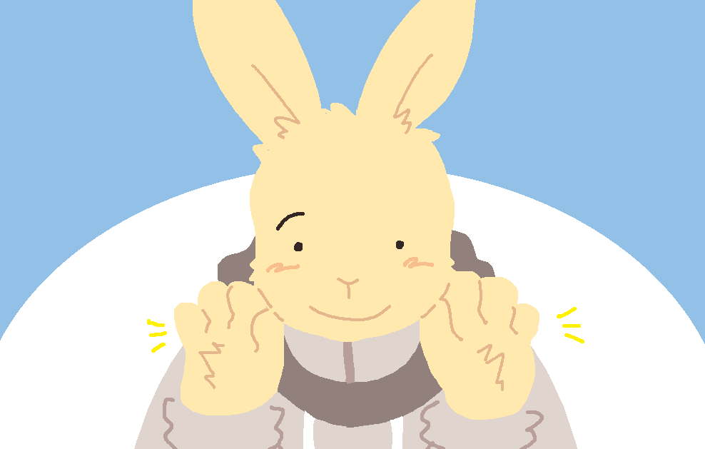 Fumiery's tweet photo. bunnies don't have paws! #animalhospital https://t.co/HIXX2QKJ7w