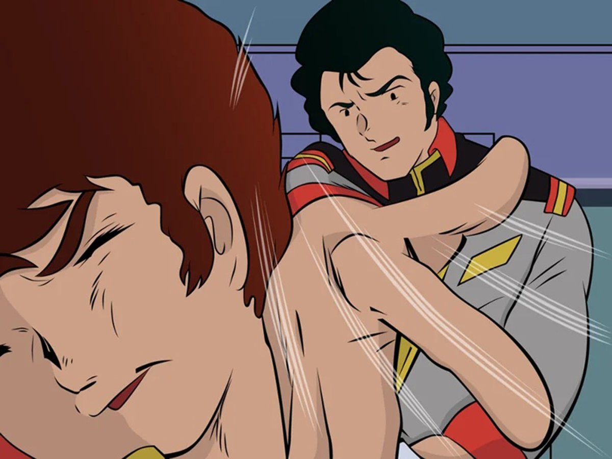 Shigerious's tweet photo. Ｑ：全くガンダムを観たことがなくて、ネットミームで何度か見ただけですが、アムロって情けなくないですか？滑稽じゃないですか？あんなのが主人公で「機動戦士ガンダム」って大丈夫ですか？

Ａ：アムロは序盤は我儘で情けなく見える面もありますが、徐々にバケモノみたいに強くなっていくのが「機動戦士ガンダム」の醍醐味です。終盤のアムロは殆どバケモノです。敵兵に同情すらします。またアムロ以外にも魅力的なキャラが多々います。