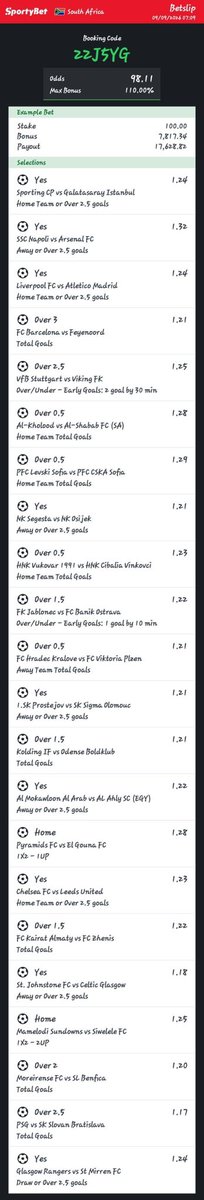 projectsporty1's tweet photo. CONVERTED TO:

Sportybet - 22J5YG

1xbet - M3CMH

Afropari - KKCMH

Betway 🇿🇦 BW70531FBA

Bet9ja - 5QT63DS

Betking - 671Y1Y

Msport - B2TFPHT

Betpawa - L36BOW5

Paripesa - TF2MH

22bet - 8J2MH https://t.co/oyvF1GvbFo