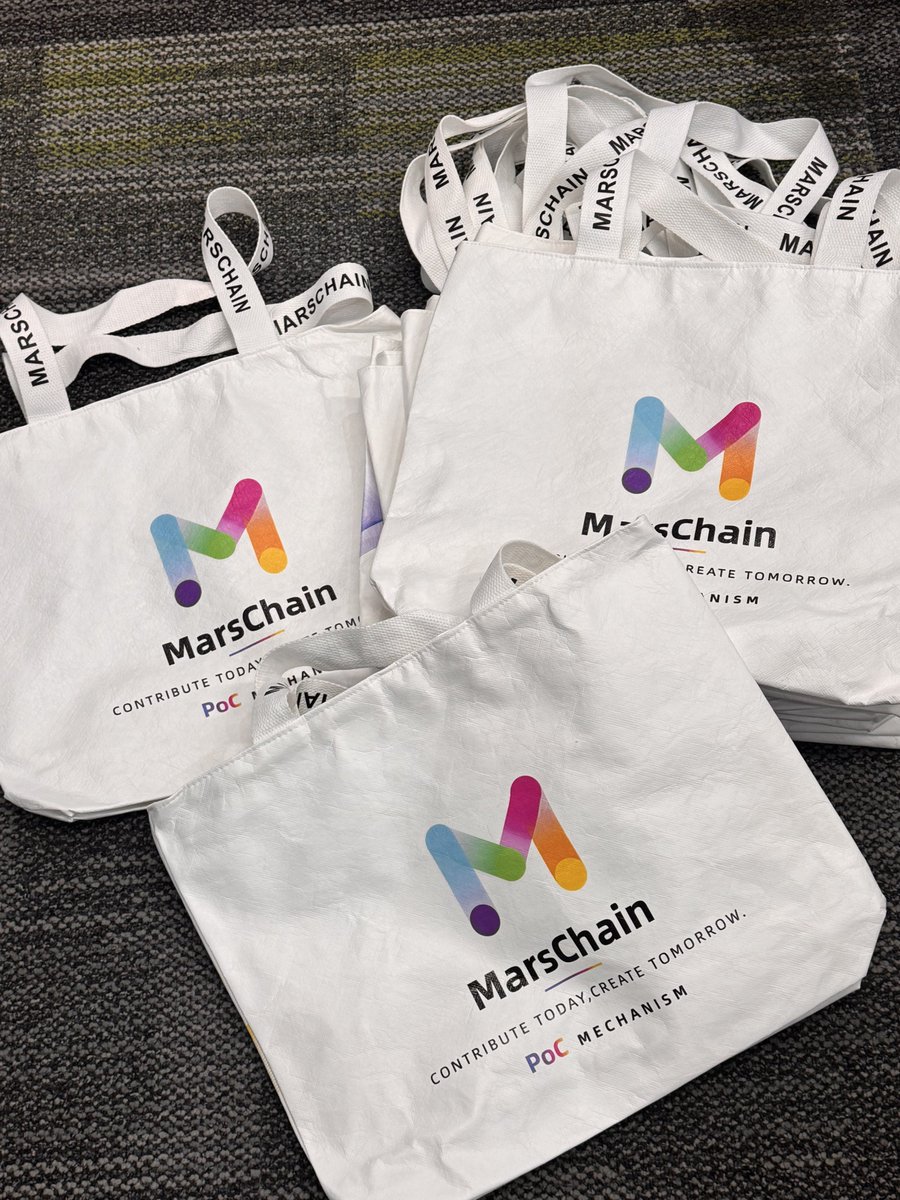 MarsChainDAO's tweet photo. Getting ready for NEXUS 2140 🚀

MarsChain merch is ready.
T-shirts, tote bags, fridge magnets, and more are waiting for you.

📍 Visit MarsChain Booth A8
🎁 Free gifts available for miners and community members.

See you at NEXUS 2140.
Come say hi and grab your MarsChain merch 👋

#MarsChain #NEXUS2140 #Web3 #PoC