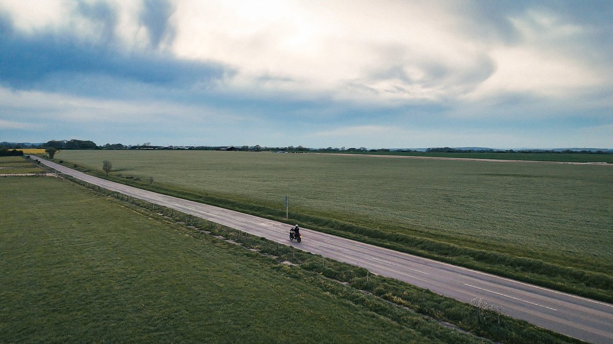 AlidaKarchxu's tweet photo. Went out to film something simple… ended up remembering why we ride. Quiet roads, big skies, and a bike I trust. Fresh Mitas tyres soon, with 1, 000+ miles ahead. 11 days to go. LEJOG is getting very real. https://t.co/nnton6d77H