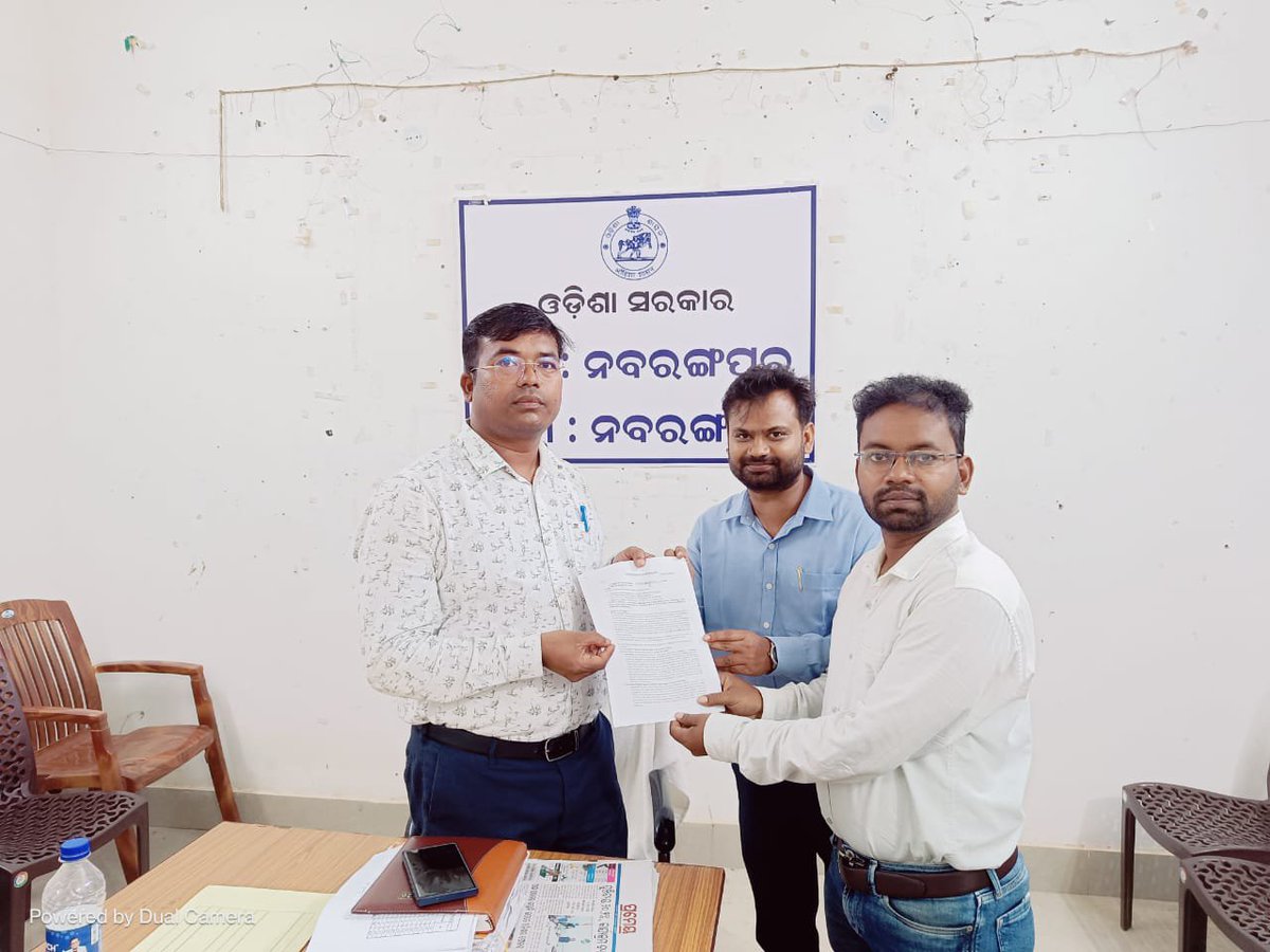 AOEOA_ODISHA's tweet photo. The Joint Coordination Committee (JCC) representing all core Block Extension Officers—GPDO, BSSO, WEO, & IoS/MI of #Nabarangpur Block, #Nabarangpur of Odisha submitted a Joint Memorandum to the Govt through the BDO.
📷 Key Demands:
📷 Entry Pay Revision to #Level_10 (Grade Pay ₹4600) 📷 Health Cover (GJAY) & Field Protection Protocols 📷#OdishaBlockOfficers #PayParityLevel10 #JCCDemands
@MohanMOdisha
@SecyChief
@CMO_Odisha
@SSEPD2
@stscdev
@Food_Odisha
@PRDeptOdisha
@_anugarg
@otvkhabar
@kanak_news
@GovernorOdisha
@sambad_odisha
@samajalive
@DharitriLive1
@NandighoshaTV
@Naveen_Odisha