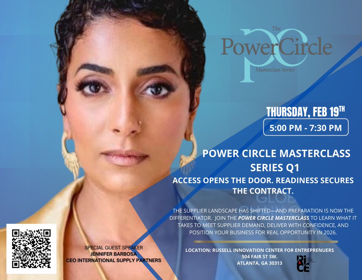 RolandoOpp60's tweet photo. We’re excited to welcome Jennifer Barbosa as a guest speaker at the Power Circle Masterclass on February 19. Learn how to prepare, position, and deliver with confidence to scale and compete at a higher level. https://t.co/fNnD0EhPTI