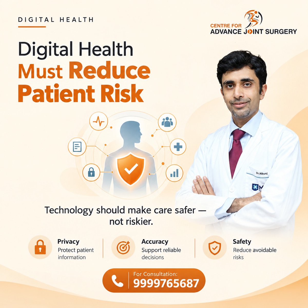 DrNikunjORTHO's tweet photo. #Digitalhealth should make care #safer, not just #faster. #Protecting health information, #supportingclinicaldecisions and reducing avoidable risks must remain priorities.

Better technology. Safer care. Patient-first thinking.

#DigitalHealth #PatientSafety https://t.co/yIBy4LxTOS