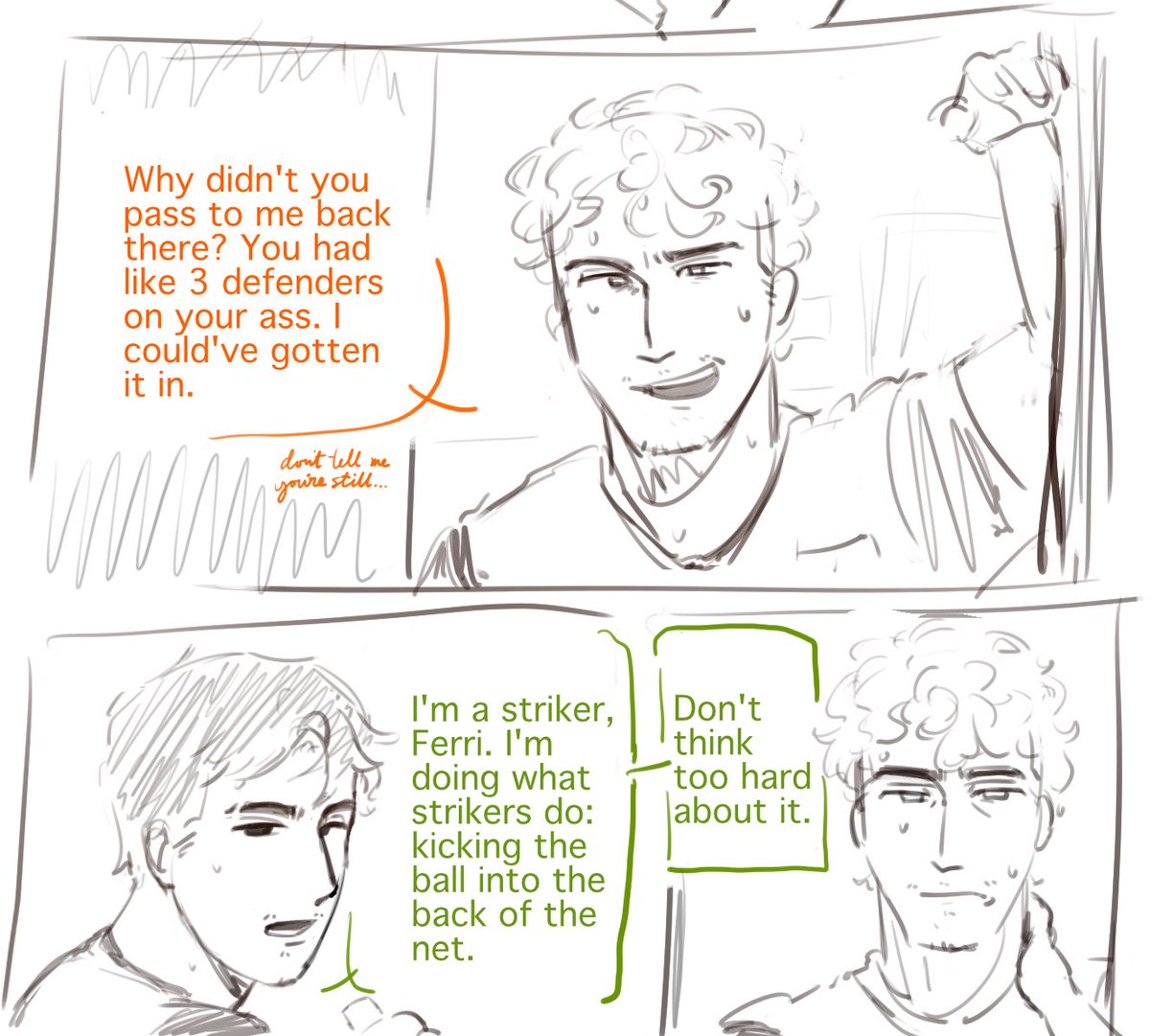 L1NKGREEN's tweet photo. i forgot to post these on here too Ok. Maxvinh soccer au. i'm a newgen Don't kill me https://t.co/lketJEnSqT