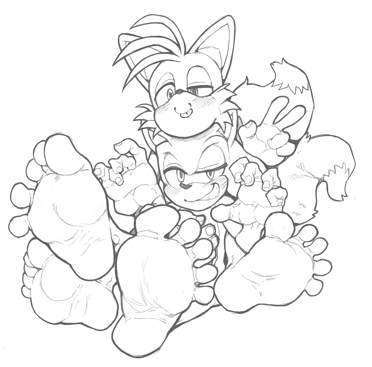 Luci_twomario's tweet photo. Sonic and Tails being silly teasers :3 https://t.co/GKNnGylBiM