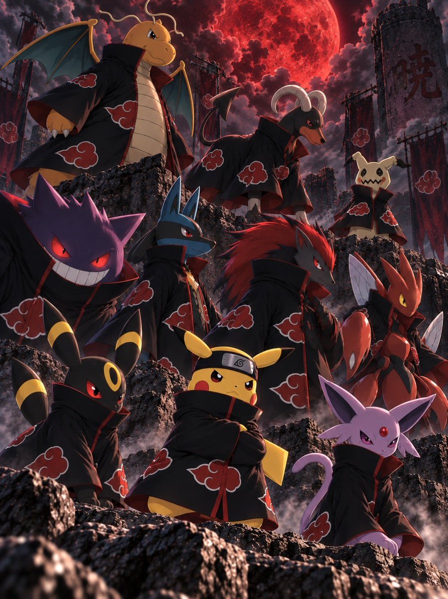 GuruWallpaper1's tweet photo. Pokémon Akatsuki https://t.co/b7jRCI0wKG