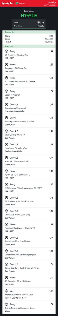 GerrieOnX's tweet photo. Wednesday Picks are here. H79YLE. Do Ur thing as usual. Like and repost. Follow us for more. Stop missing our Daily Picks. Join our Telegram Channel 👇🏼 

Edit👉🏼👉🏼https://t.co/M57ugSrogp

@sportingking365 @TheLockTips @cindy_blog @TheFtXMaestro @ForeverDau @Elkrosmediahub @oku_yungx @betsage24