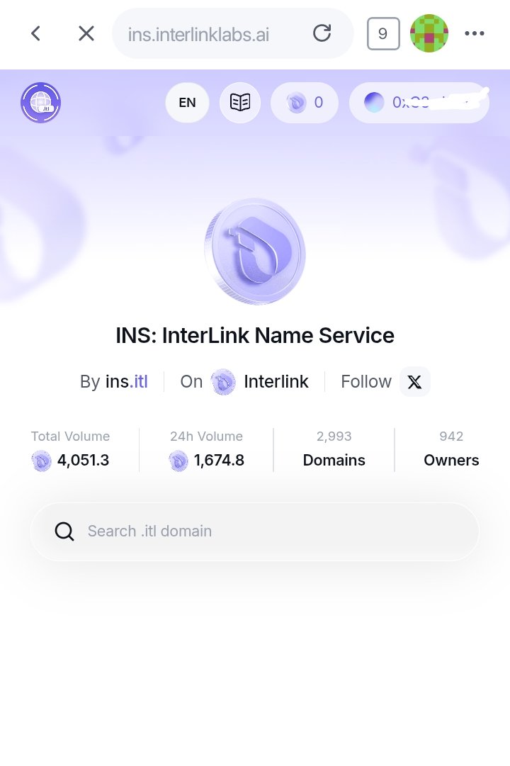 Metekiya24's tweet photo. My InterLink journey keeps getting more exciting.
INS stands out by turning long wallet addresses into simple, memorable names. It makes Web3 easier and more user-friendly.
If this is the direction InterLink is heading, I can’t wait to see what comes next!
 What do you think? https://t.co/5CICMUXcjT