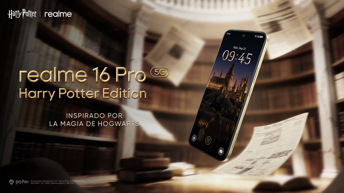 realmeespana's tweet photo. ¿Te has preguntado alguna vez cómo sería un móvil inspirado en Hogwarts? 👀
Nosotros tampoco te lo vamos a contar… todavía.
#HarryPotterXrealme #HarryPotter #HarryPotterStyle #realme16ProSeries  #realmeEspana https://t.co/QHumq3kFiw