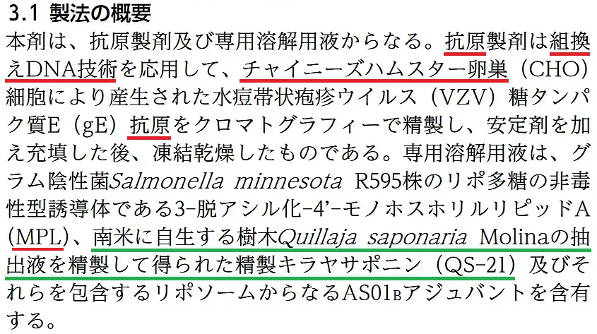 sambadouro's tweet photo. 帯状疱疹ワクチンの中身
何がそんなに問題なのでしょうか
主成分はネズミの卵巣を遺伝子組換えして作らせた（未発見の）帯状疱疹ウイルスの殻成分（つまり謎のタンパク質）🐀←働きは未知数
そして添加物のひとつに強力な界面活性剤（キラヤサポニン）が入っています🫧 https://t.co/VA8dSHUsM0