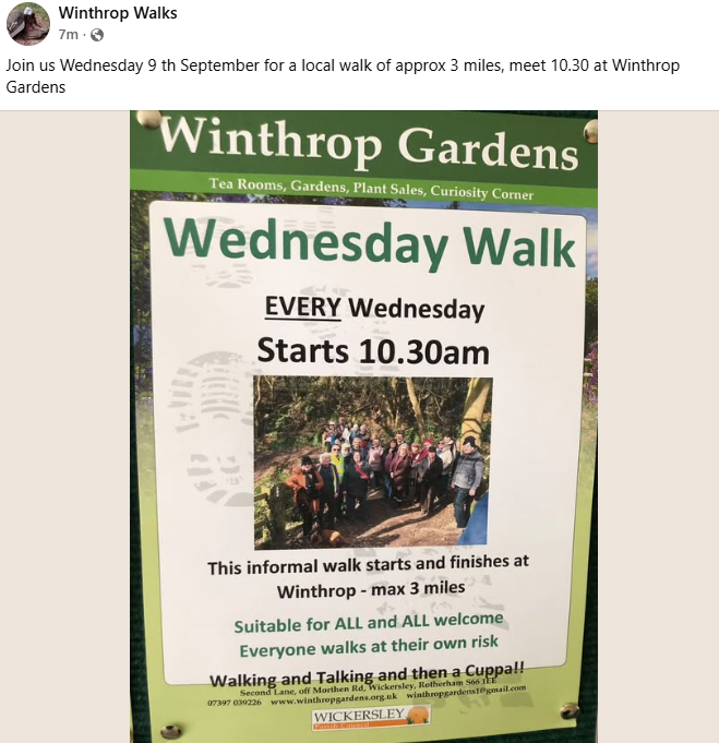 Stag_RosePPG's tweet photo. #wednesday #walking with the lovely Winthrop Walks group 🥾🥾🎒😊
See below for the details about the walk from @WinthropGardens meeting at 10.30 Second Lane, S66 1EE
#walkforhealth #healthylifestyle #company #walking #keepactive #endloneliness https://t.co/FZYeBX5l3f