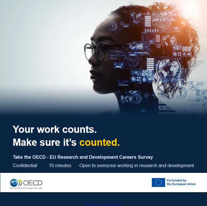 REA_research's tweet photo. What does a career in research really look like?

The @OECD and the EU are gathering information from scientists!

Fill in the survey and help policymakers make more informed decisions about the future of research careers: https://t.co/VaUhlB32Iy https://t.co/ULj8DsKfOc