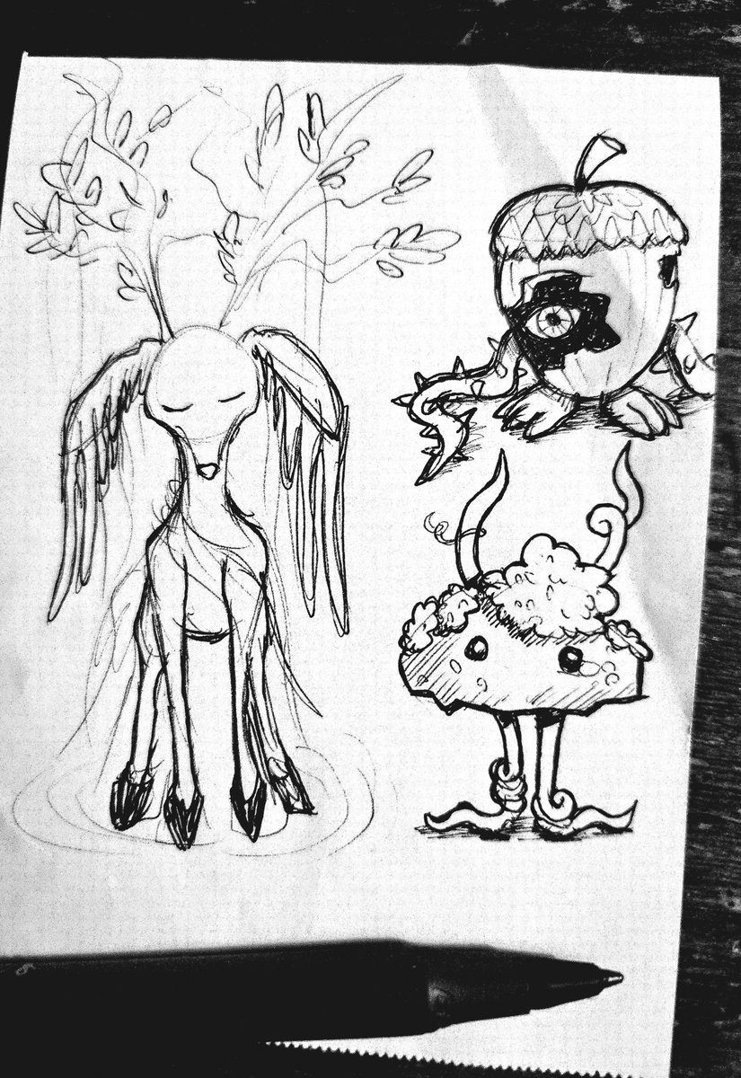 LexiToons's tweet photo. Haven't been drawing too much at work these past few months but got around to sketching some forest critters https://t.co/d5Ps5MNryE