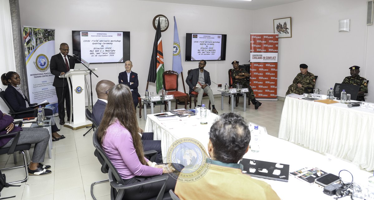 IPSTCKenya's tweet photo. IPSTC is currently hosting the @CivCenter (CIVIC) Seminar, a three-day workshop focusing on strengthening practical approaches to the Protection of Civilians (POC) in complex conflict environments.
#Peacekeeping
#CivilianProtection
#PeaceAndSecurity https://t.co/HEj5bAEYQm