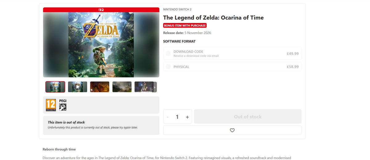 pyummyyyy's tweet photo. @NintendoUK  please tell me this is a joke, why is it out of stock https://t.co/NaNnyfidFi