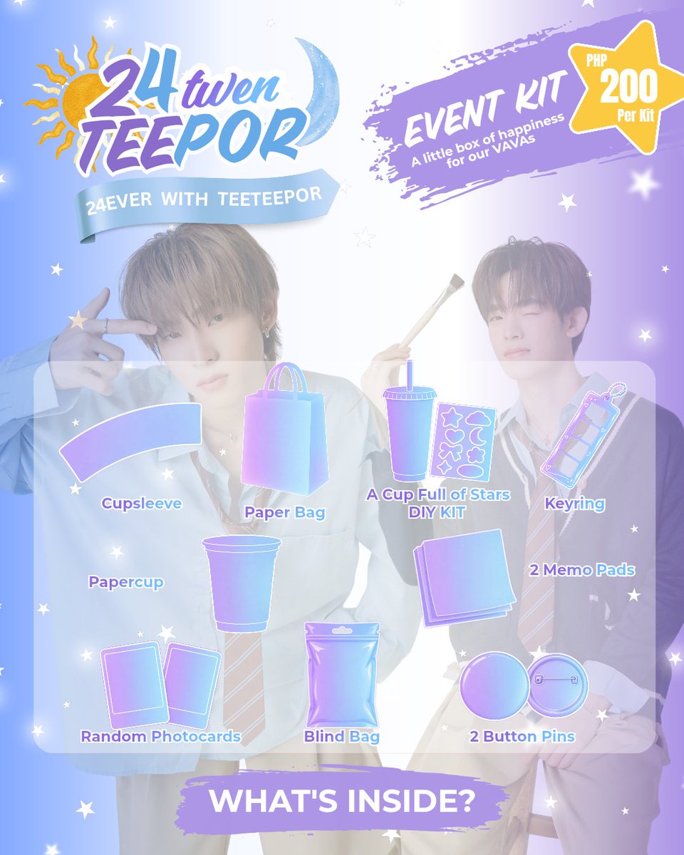 teeteeporph's tweet photo. 🌙☀️ 24 𝐭𝐰𝐞𝐧𝐓𝐄𝐄𝐏𝐎𝐑 — 24𝐄𝐕𝐄𝐑 𝐰𝐢𝐭𝐡 𝐓𝐄𝐄𝐓𝐄𝐄𝐏𝐎𝐑 💜💙

[Por Suppakarn Birthday & TeeTeePor Anniversary Cupsleeve Event]

A collaboration event of  TeeTeePor Philippines & Por Suppakarn Philippines @porsuppakarnph. We are excited to share with you the KIT INCLUSIONS and other details of the Cupsleeve Event! And because we know our VAVAs are just as creative as they are, we prepared something extra special for you! 

so are you up for it? 👀

Join us and design your very own TEETEEPOR on-the-go cup—a little something you can personalize and proudly bring with you wherever you go! 

But wait… it doesn’t end there! 👀 We still have more surprises in store for you! Curious? Then you’ll definitely want to come and celebrate this special day with us! 🫶🏻

🗓️ October 24, 2026
📌 CAFE 408, Quezon City
🕑 1:00–5:00 PM

The Registration Form is now open! Register here: https://t.co/Gz0VyA4Kwv… you can secure your slot as long as the form is still open 

Don’t miss it, and let’s meet each other, okay? 🥹💕

See you, VAVAs/Mamis! 🫶🏻💜💙

#24twenTEEPOR
#twnpich #porsuppakarn
#teeteepor #ตี๋ตี๋ป๋อ