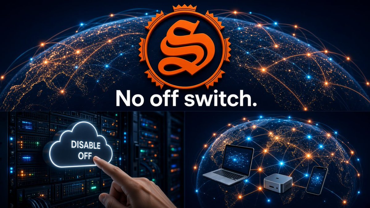 smartholdem's tweet photo. One account. One switch. Whole app gone.
That’s not a protocol. That’s a lease.

Web4 has no off switch.
Peers. Behind NAT. Still serving.

#Web4 https://t.co/5ruFRWvOjf