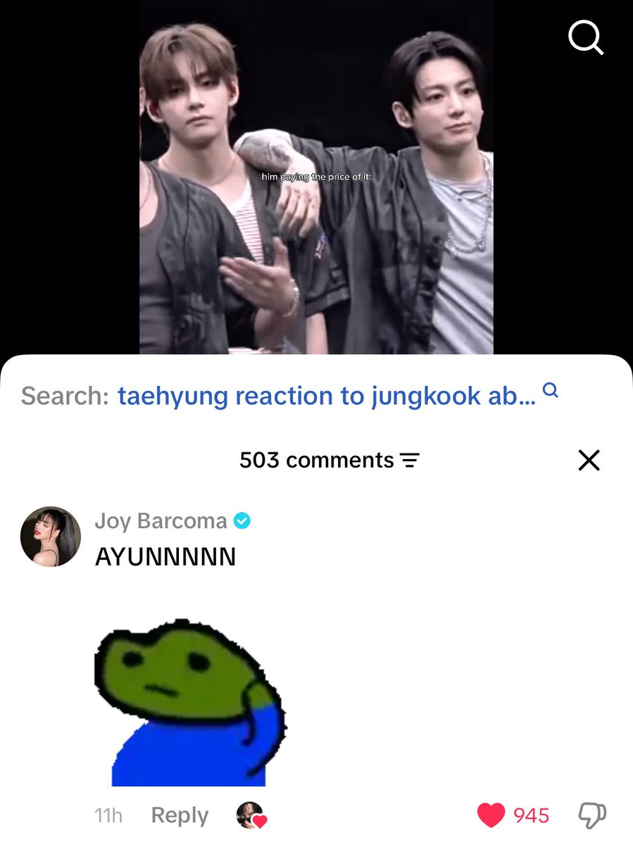 jendiariies's tweet photo. GAGO SI JOY BARCOMA TAEKOOKER?????? 😭😭😭😭😭😭 https://t.co/3YVLHSabZx