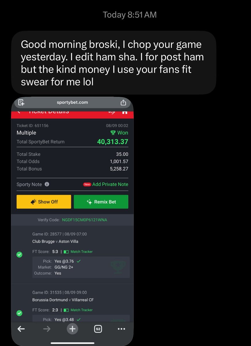 sportxanalytics's tweet photo. Nothing to say but congrats 👏👏

5/5 1k odds https://t.co/vSvzRlYI50