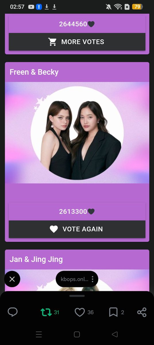 Carolinarvjj's tweet photo. 📢vote for FB The difference in votes is small.
𝐐𝐮𝐞𝐞𝐧 𝐨𝐟 𝐆𝐢𝐫𝐥𝐬' 𝐋𝐨𝐯𝐞
Crown the Ultimate Pair 👑
#FreenBecky
🗳️ Vote here: https://t.co/RvbQvoEV4T
Rewards: 🏆 Trophy + Billboard LED Metro Manila 🇵🇭 / Seoul 🇰🇷
#GL #GirlsLove #GLCouple #QueenofGL https://t.co/KBWkFrIF1g