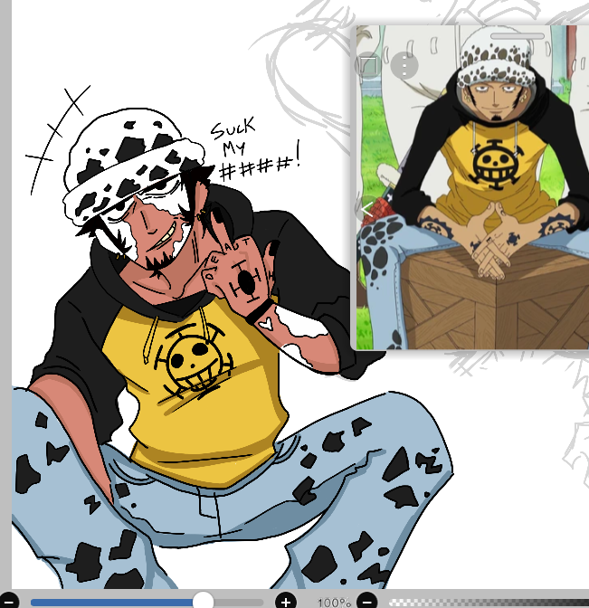 Eerriosa's tweet photo. He's so ugly 🙄(I absolutely love pre time-skip Law) #onepiece https://t.co/LKc2RiKsty