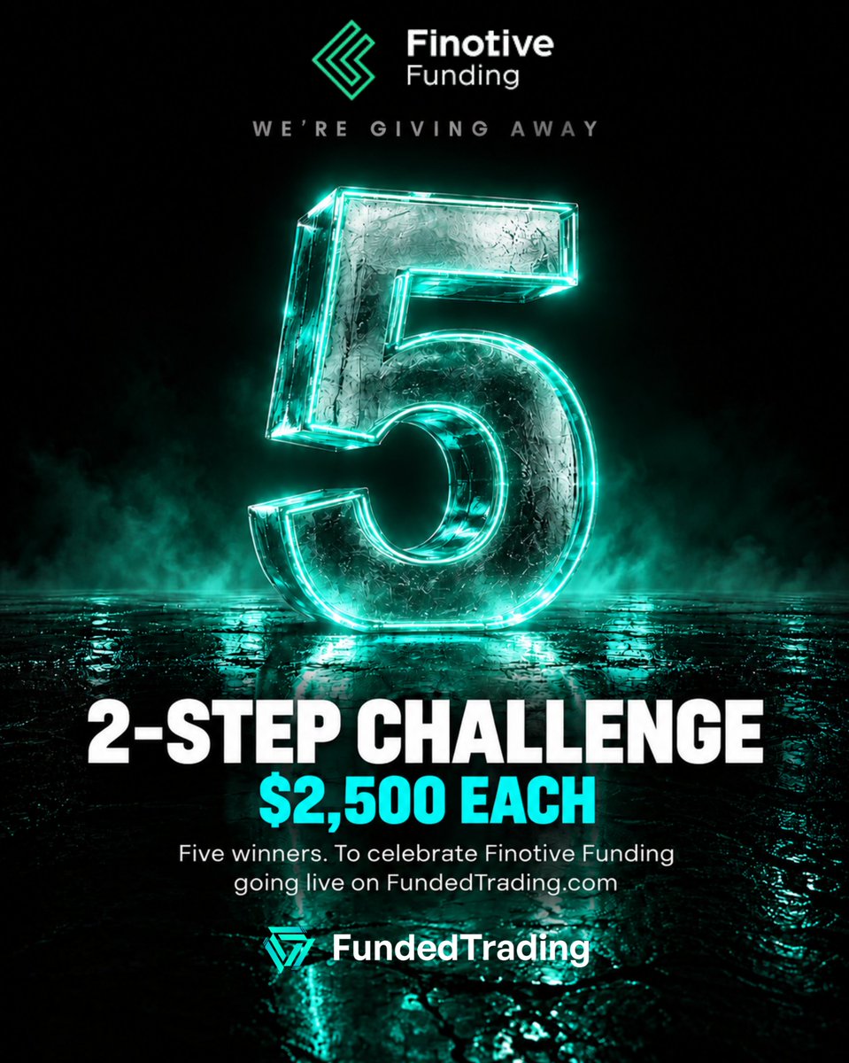 funded_trading's tweet photo. Finotive Funding and Finotive Futures are now live on https://t.co/hXJ40lxSCU.

We're giving away 5 Finotive Funding 2-step challenges. One $2,500 account each.

How to enter:
Create your free FundedTrading account → https://t.co/fCzTiRF7A6
Sign up for Finotive One → https://t.co/CpK0F024DC
Follow @FinotiveFunding 
Follow @FinotiveFutures 
Follow the new FundedTrading Instagram
Repost this and tag 3 traders