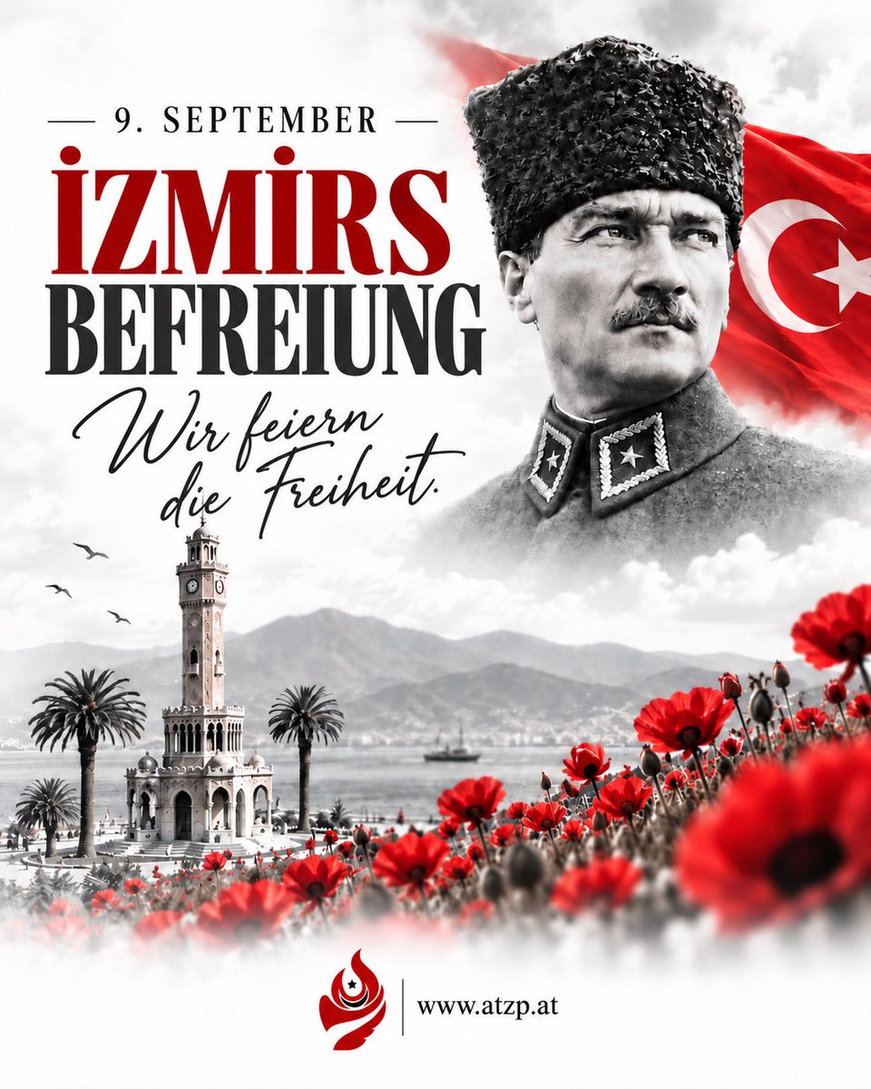 ATZP_'s tweet photo. İzmir’in dağlarında çiçekler açar… 🌺

Kurtuluşun 104. yılında Gazi Mustafa Kemal Atatürk’ü ve bağımsızlığımızın tüm kahramanlarını saygı ve minnetle anıyoruz.

9 Eylül kutlu olsun! 

#MustafaKemalAtatürk #9Eylül #İzmir https://t.co/UPIQbSuqXZ