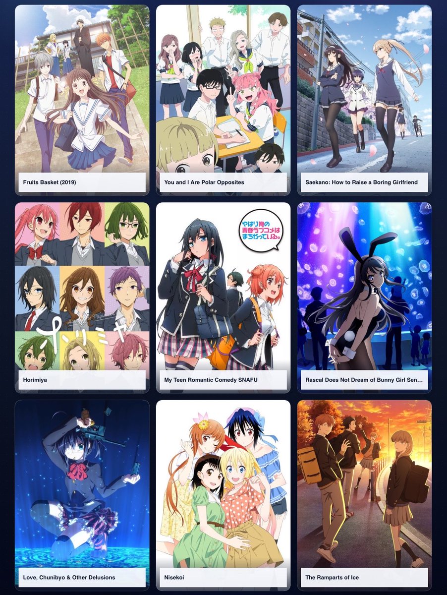 EmiIiaSupremacy's tweet photo. 9 ROMANCE ANIME THAT I WOULD GIVE A 10/10 TO https://t.co/yR5GXWg0Ac