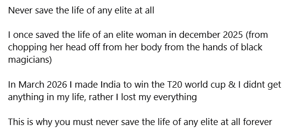 rabbihussain01's tweet photo. never save the life of any elites at all https://t.co/fuMFkNsWOo