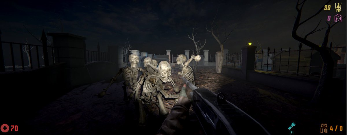 CrystalOperator's tweet photo. Are skeletons and graveyards still cool?

#indiedev #gamedef #horror #madewithunity #wislistwednesday https://t.co/9SmHUwI8M8