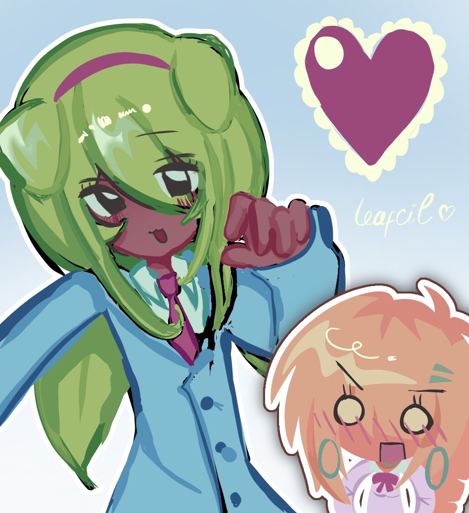 reinyrinn's tweet photo. Leafcil awww gijinkas by @Sakura04274844 #yuri https://t.co/r4lshAFyjE