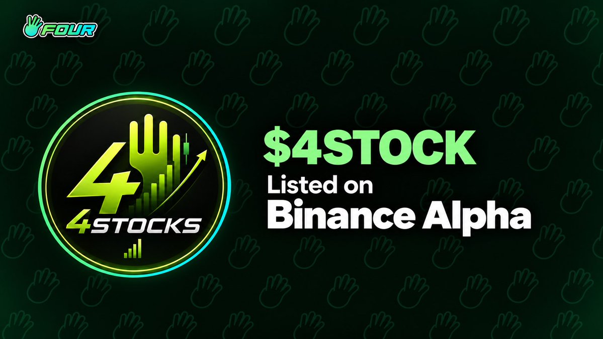 fourdotmemezh's tweet photo. 🔥 Congrats to 4stock:native on its Binance Alpha listing.

From the 4Stock ecosystem on @BNBChain to Binance Alpha — a big moment for $4STOCK and its community.

From stocks onchain to memes on top. 📈

Built on https://t.co/goqLWlrTu5.

More Stocks. More Memes. https://t.co/W8y6xfeITA